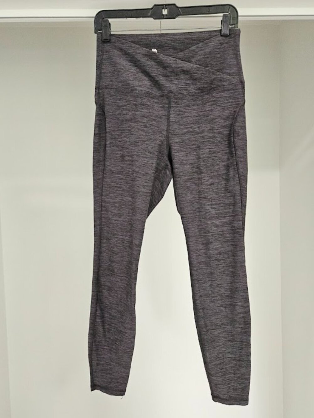 All In Motion Grey Marled Gray Heathered Crossover Mid Rise Leggings Medium Gym